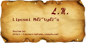 Lipcsei Mátyás névjegykártya
